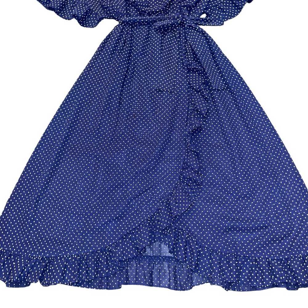 The Dress 14 Retro Polka Dot Blue Ruffle Flounce … - image 7