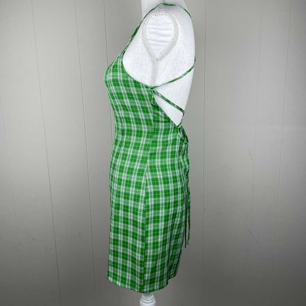 Lulus Plaid To Be Here Green Plaid Lace-Up Backle… - image 10