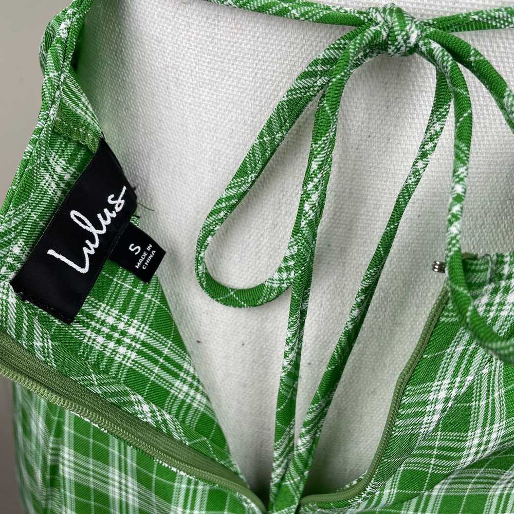 Lulus Plaid To Be Here Green Plaid Lace-Up Backle… - image 11