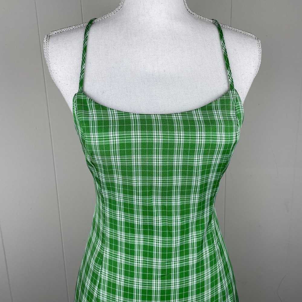 Lulus Plaid To Be Here Green Plaid Lace-Up Backle… - image 6