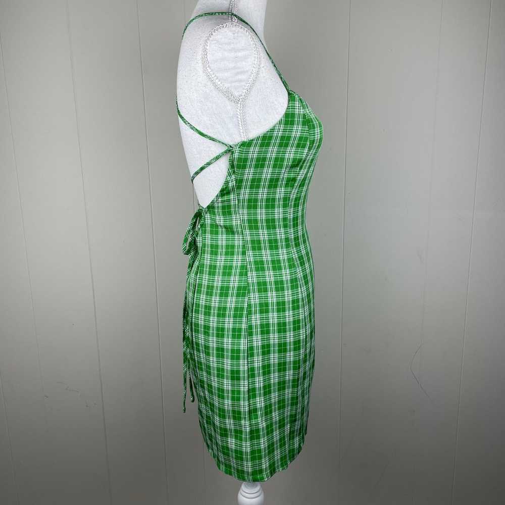 Lulus Plaid To Be Here Green Plaid Lace-Up Backle… - image 9