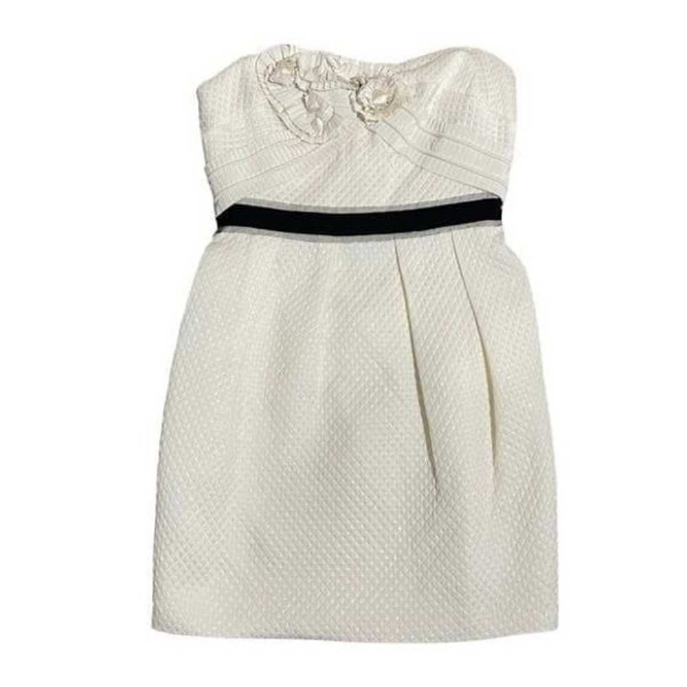 BCBGMaxazria Cream EWoven Empire Waist CNN6E598 s… - image 4