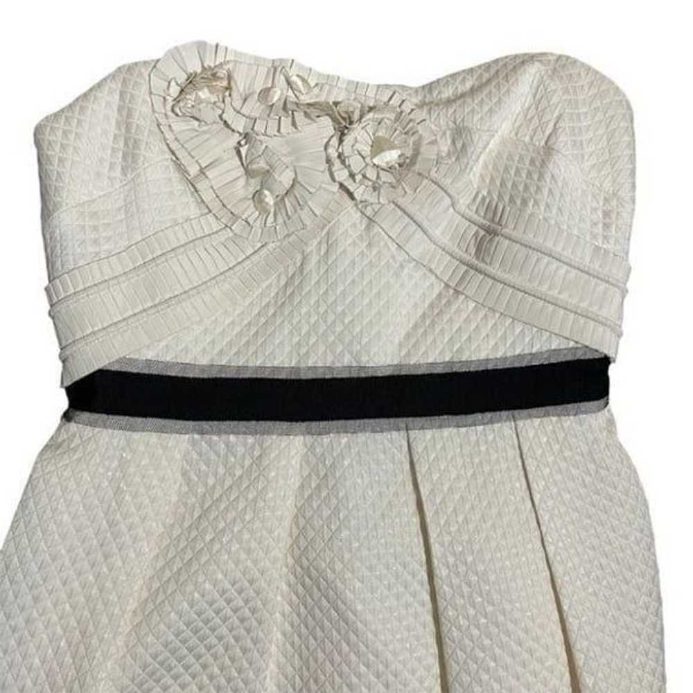 BCBGMaxazria Cream EWoven Empire Waist CNN6E598 s… - image 6