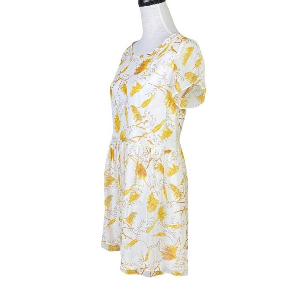 A loves A Gold Yellow Floral Wheat Novelty Print … - image 2