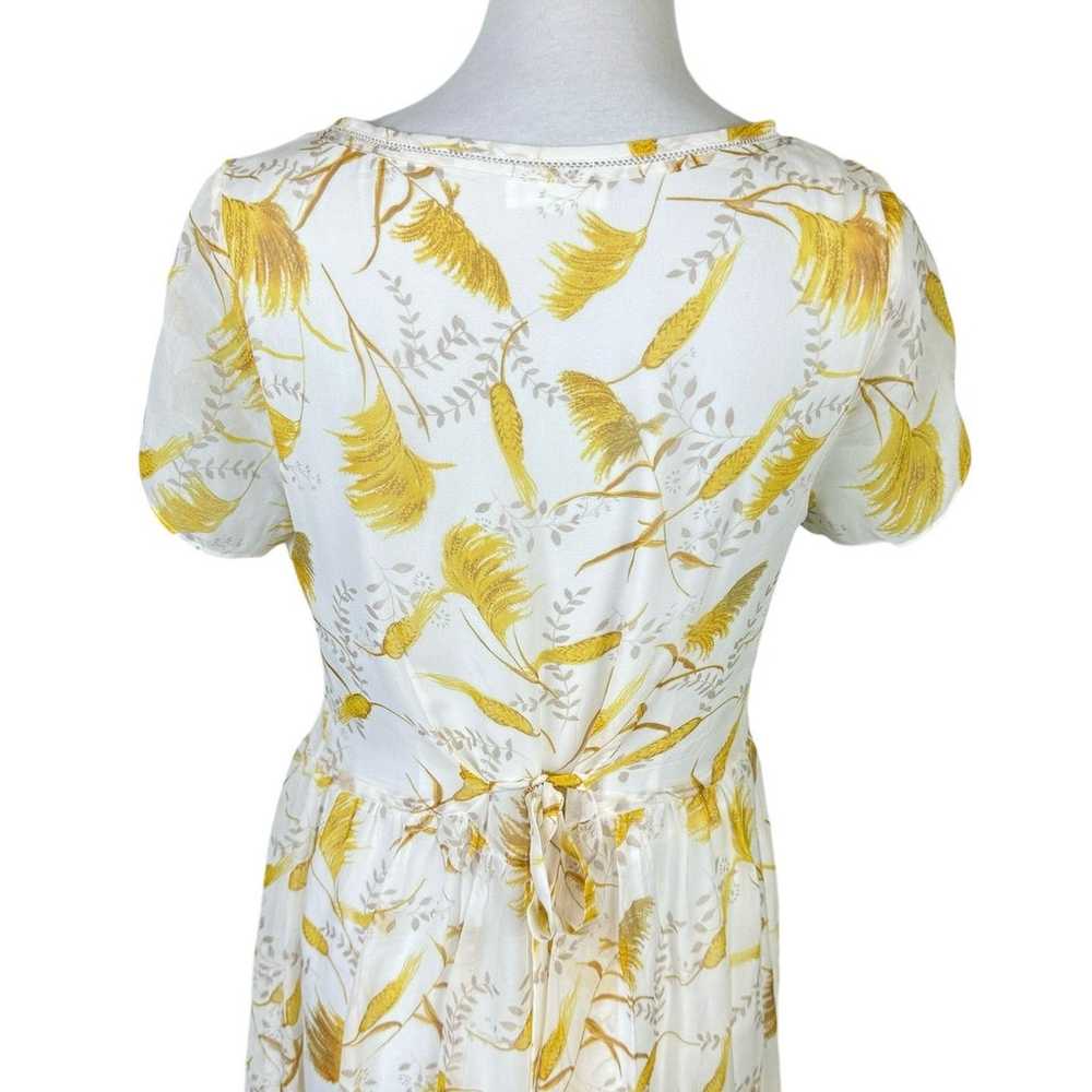 A loves A Gold Yellow Floral Wheat Novelty Print … - image 4