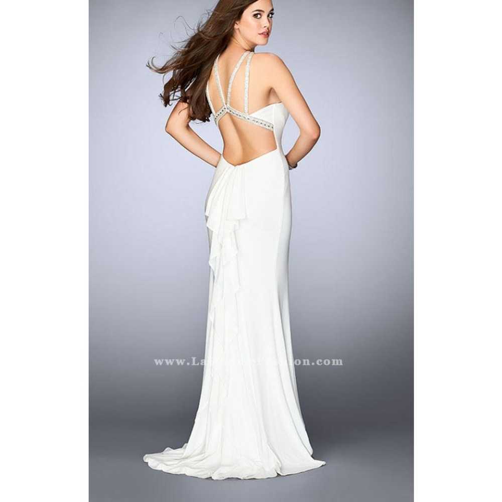 GIGI BY LA FEMME 24199 Beaded Neck Prom Dress Whi… - image 3