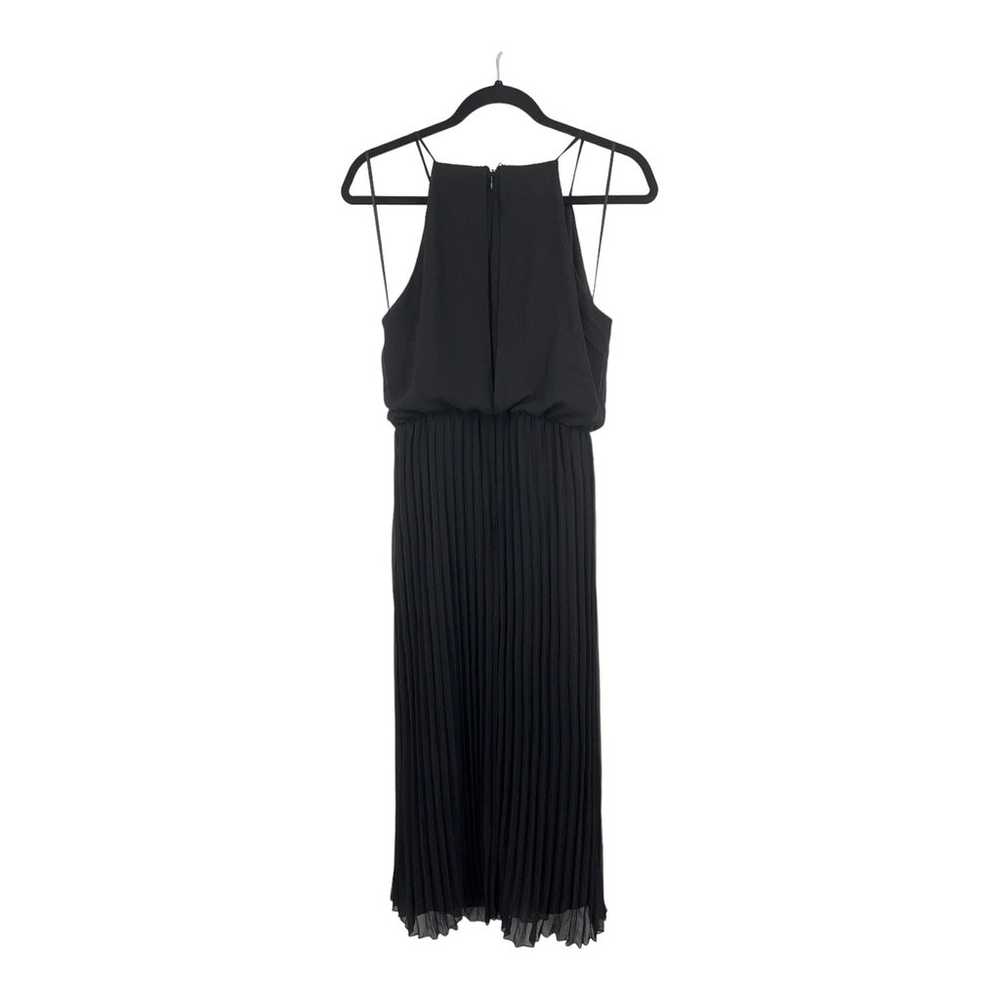 Sam Edelman dress black pleated front keyhole mid… - image 3