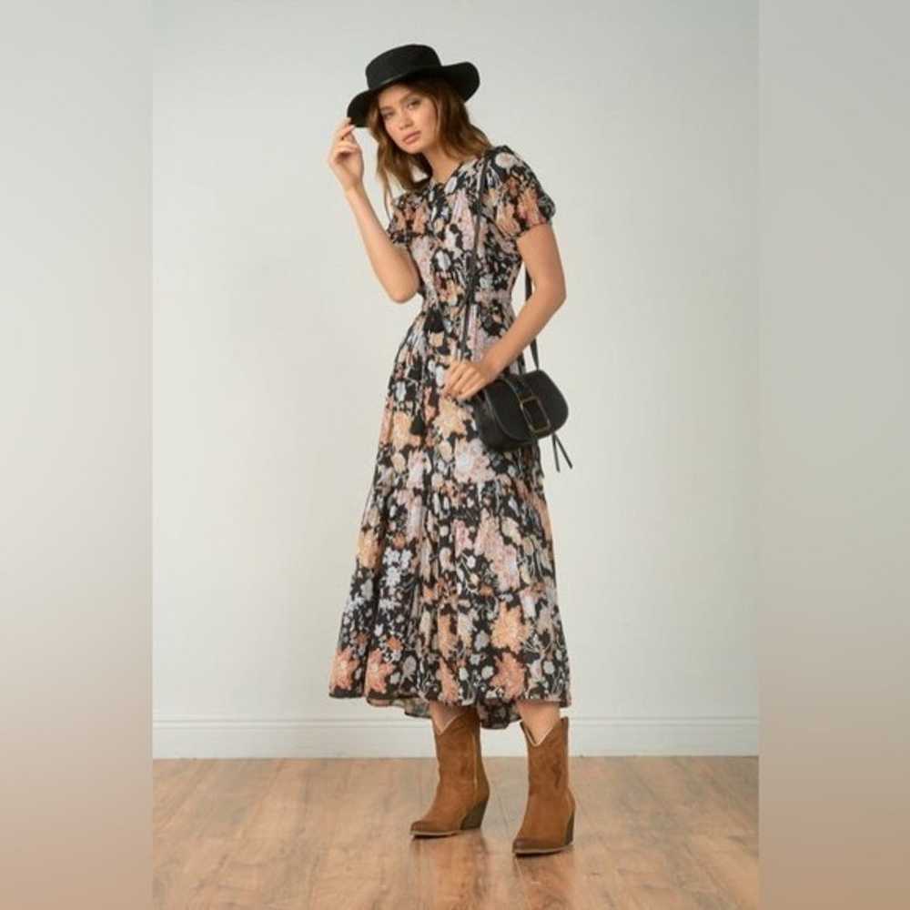 Elan Violetta Botanical Floral Print Maxi Dress - image 1