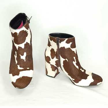 INC International Concepts Cow Print Faux Fur Boot