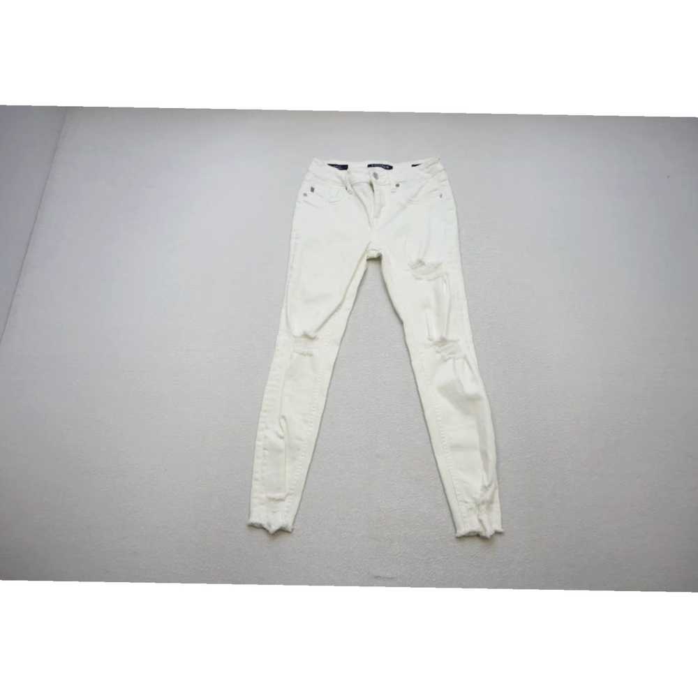 Vintage White Stretch Skinny Mid Rise Jeans for W… - image 1