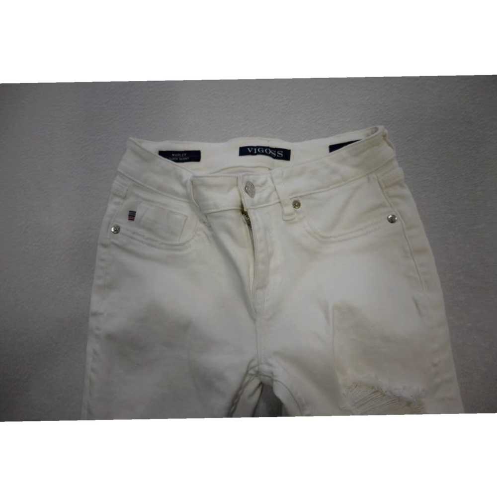 Vintage White Stretch Skinny Mid Rise Jeans for W… - image 7