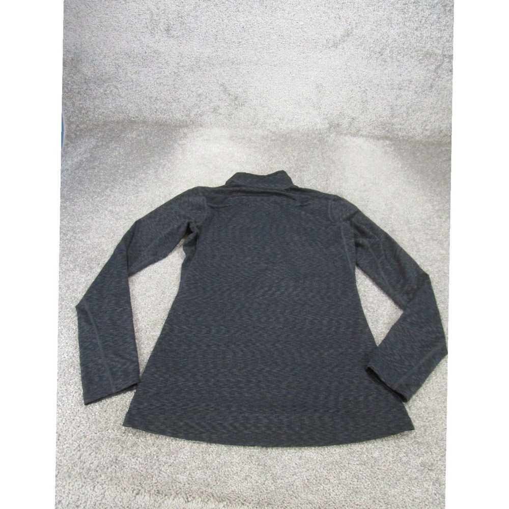 Vintage Womens Small Gray Stretch Long Sleeve 1/4… - image 3