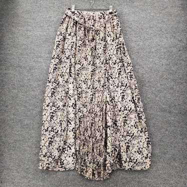 Vintage Womens Beige Maxi Skirt M Medium Floral F… - image 1