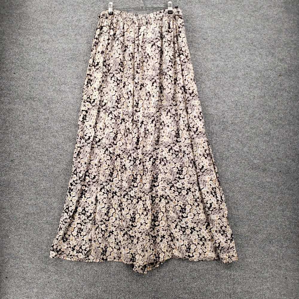 Vintage Womens Beige Maxi Skirt M Medium Floral F… - image 2