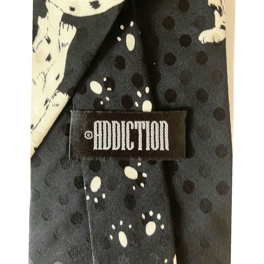 Vintage Silk Jacquard Necktie Featuring Dalmatian… - image 4