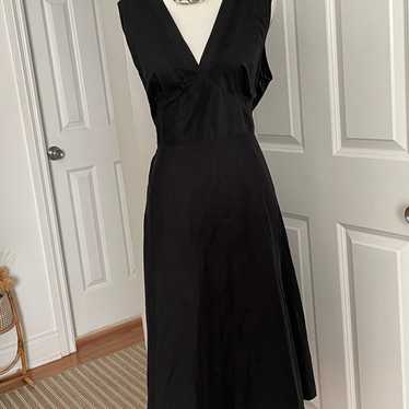 J.  Crew Women’s Black Cotton Sleeveless Dress V-… - image 1