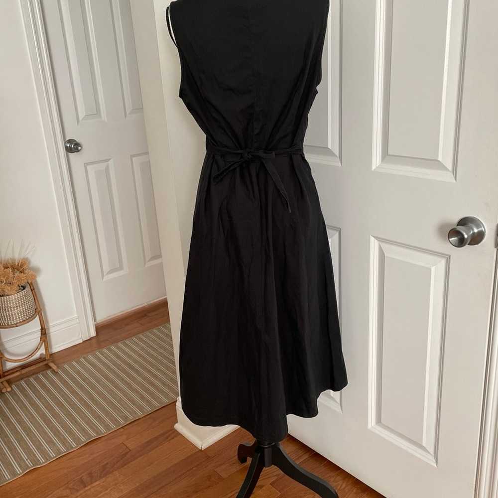 J.  Crew Women’s Black Cotton Sleeveless Dress V-… - image 2