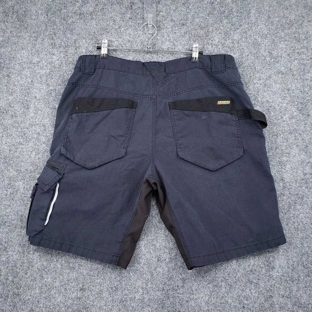 Vintage Mens 36 Inch Blue Service Cargo Shorts Ri… - image 2