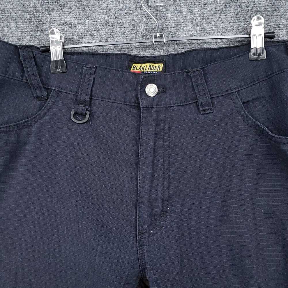 Vintage Mens 36 Inch Blue Service Cargo Shorts Ri… - image 3