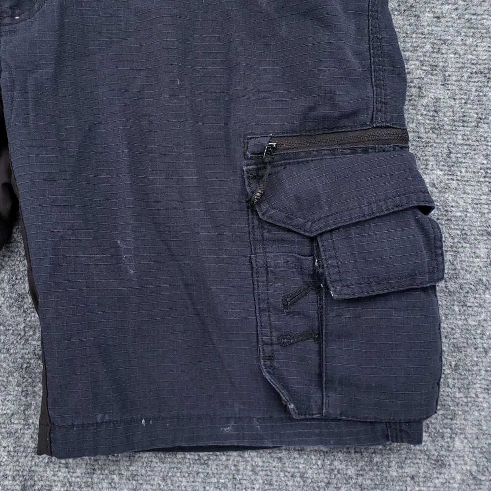 Vintage Mens 36 Inch Blue Service Cargo Shorts Ri… - image 4