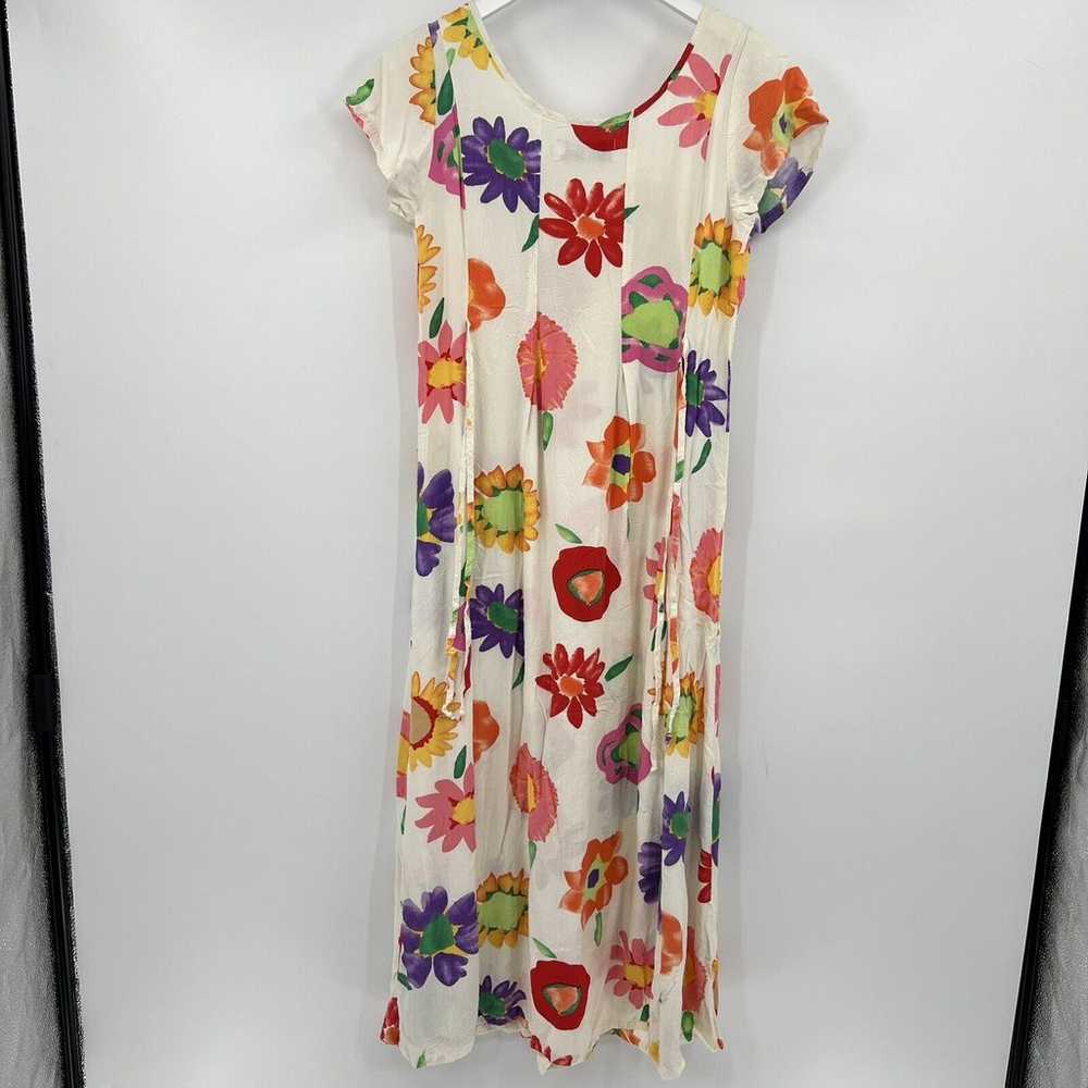 Vintage Jams World Floral Hawaiian Midi Dress Cri… - image 5