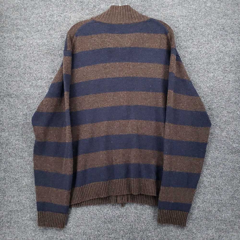 Gap Luxurious Brown and Blue Striped Mens 2XL Ful… - image 2