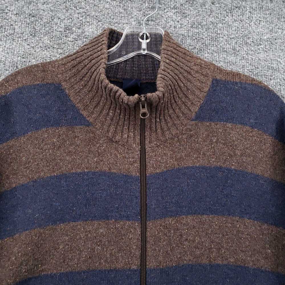 Gap Luxurious Brown and Blue Striped Mens 2XL Ful… - image 3