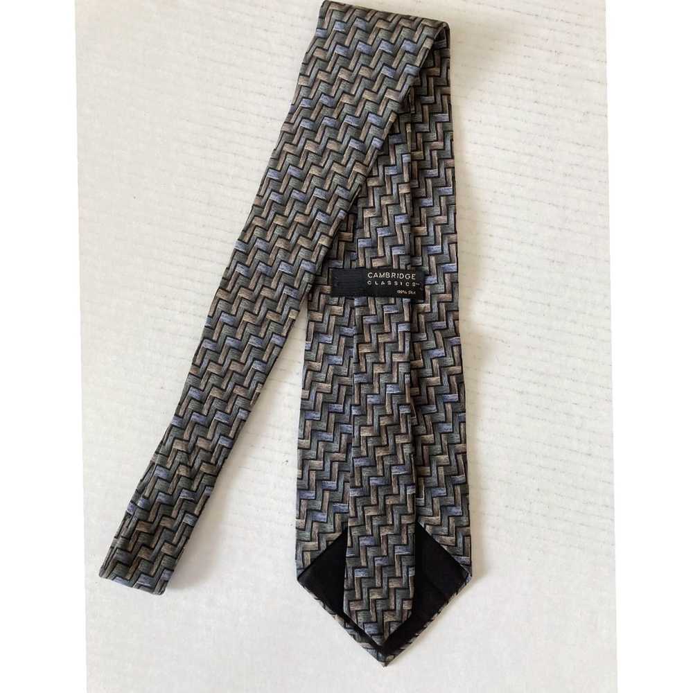 Vintage Authentic Silk Herringbone Necktie for Me… - image 3