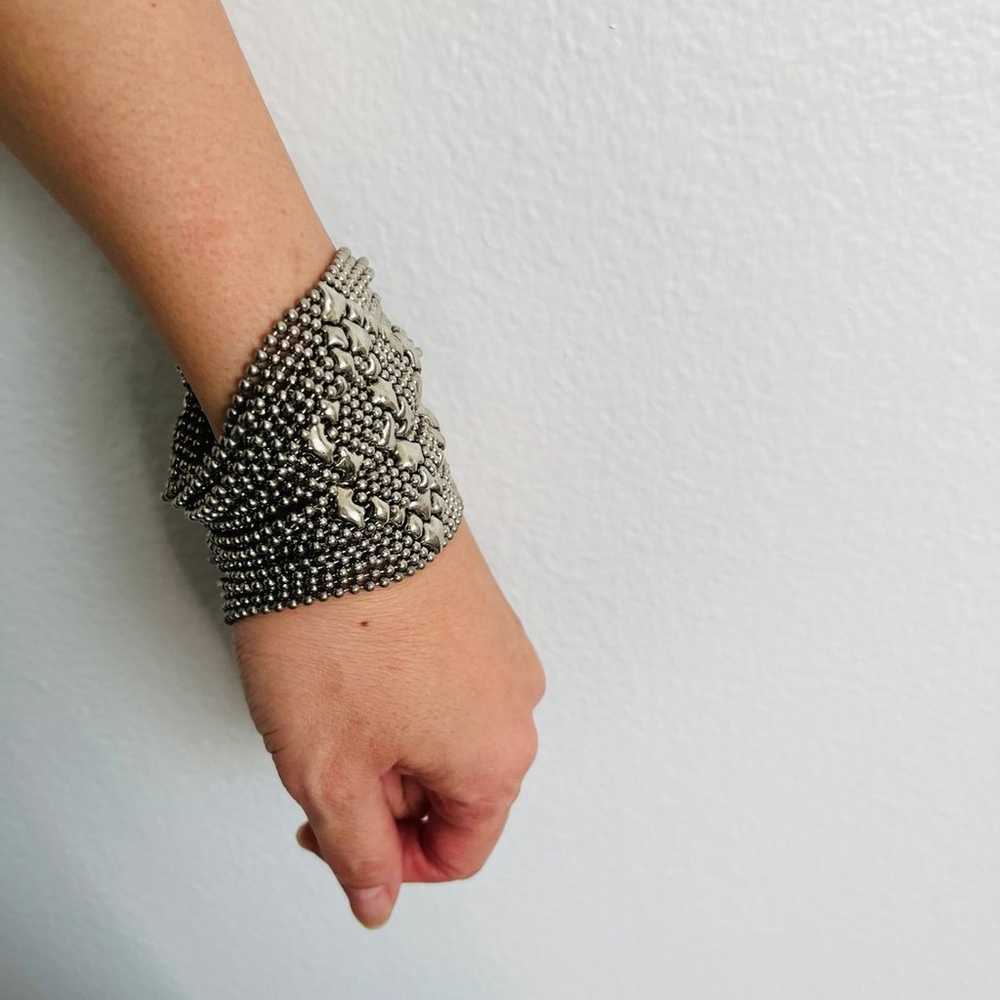 Handmade Liquid Metal Silver Bracelet by SG Sergi… - image 3