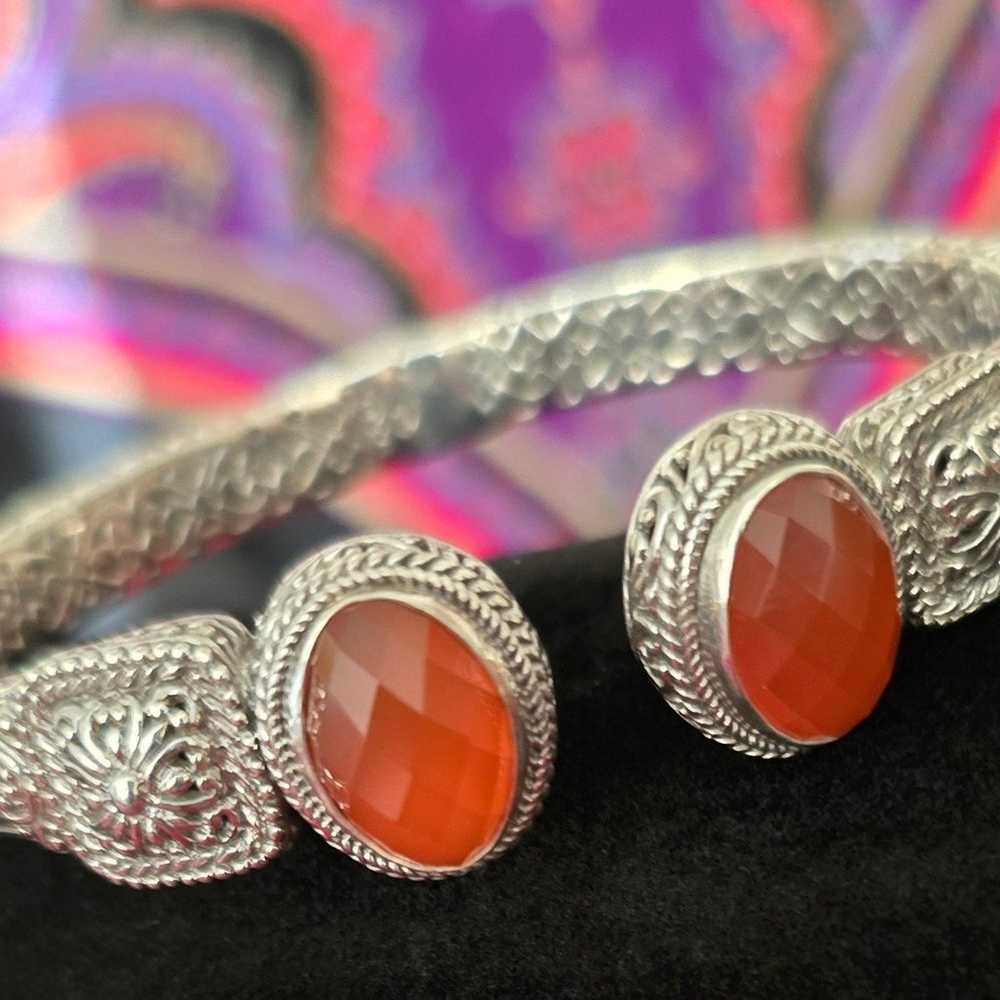 SARDA CARNELIAN HINGED OVAL BANGLE - image 4