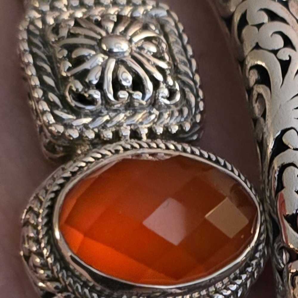 SARDA CARNELIAN HINGED OVAL BANGLE - image 6