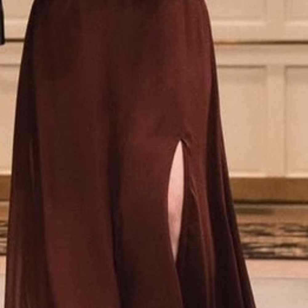 Mori lee Bridesmaid Dress size 16 in bordeaux - image 8