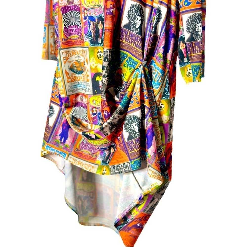 Postcard Women's Tunic Pop Art Hippie Woodstock 7… - image 5