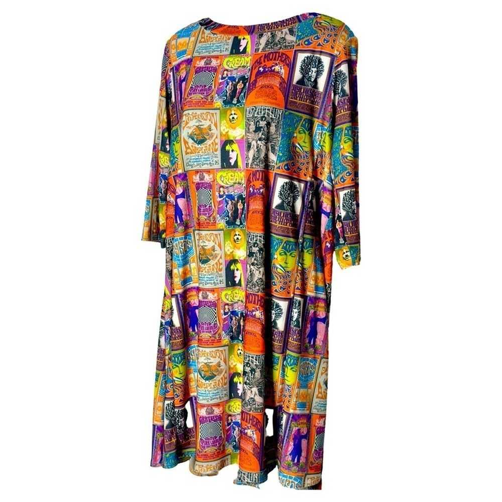 Postcard Women's Tunic Pop Art Hippie Woodstock 7… - image 6