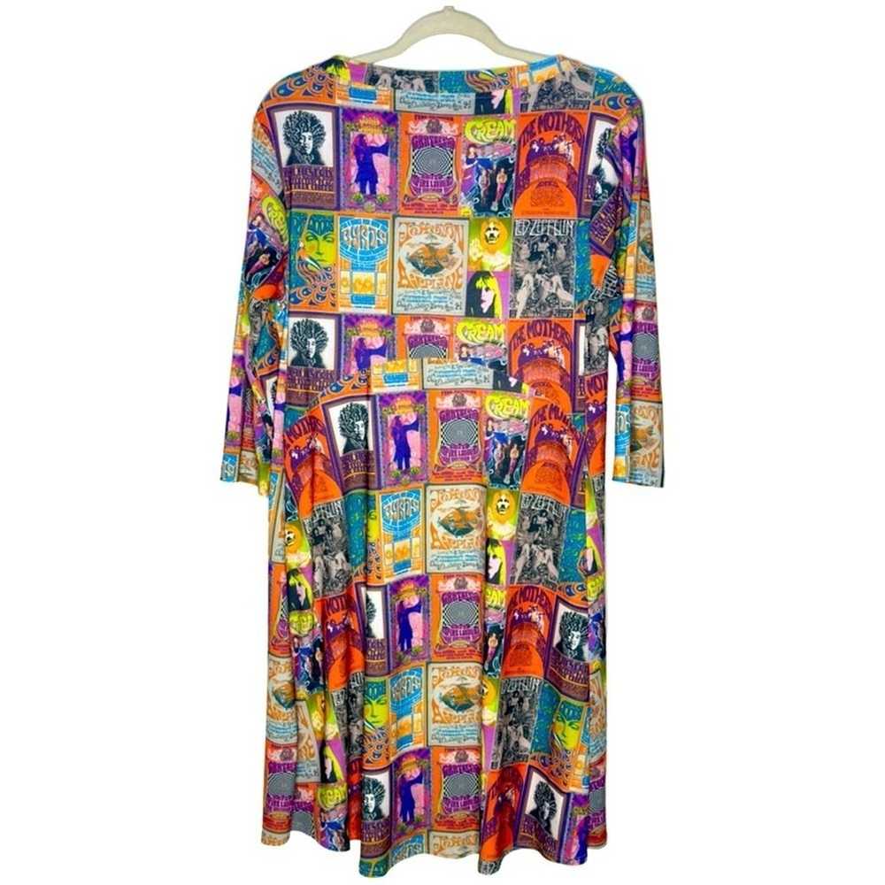 Postcard Women's Tunic Pop Art Hippie Woodstock 7… - image 7