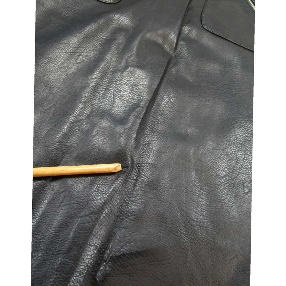 Zara Womens Faux Leather Midi Pencil Skirt Classi… - image 3