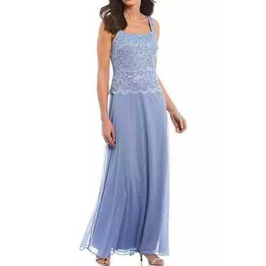 Marina Glitter Lace Square Neck Chiffon Gown NWOT… - image 1