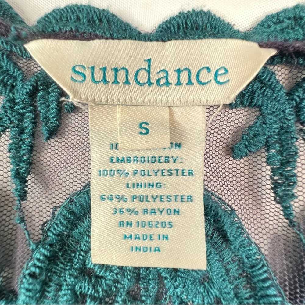 Sundance Rhapsody Embroidered Dress Size S Sheer … - image 12