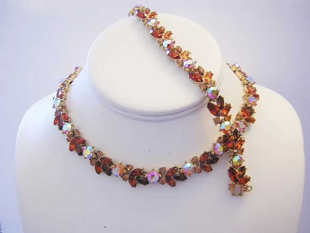 1961 TRIFARI Fabulous Fall FOLIAGE Colors Necklac… - image 11