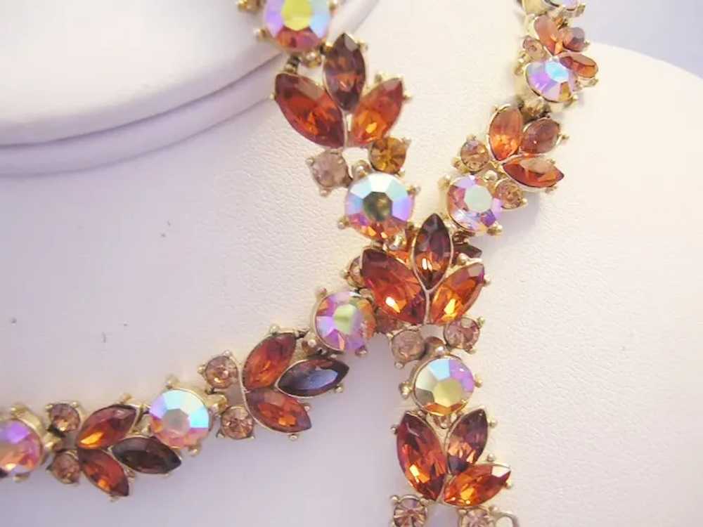 1961 TRIFARI Fabulous Fall FOLIAGE Colors Necklac… - image 3