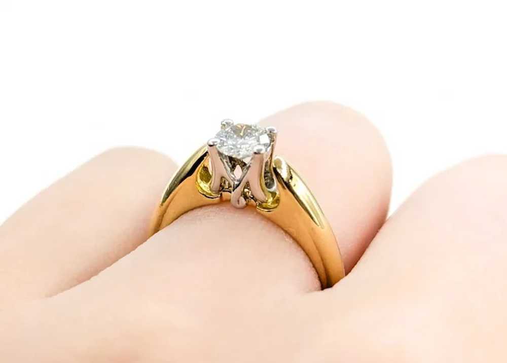 Classic Diamond Engagement Ring in 18k Yellow Gold - image 8