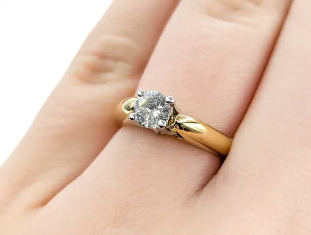 Classic Diamond Engagement Ring in 18k Yellow Gold - image 9