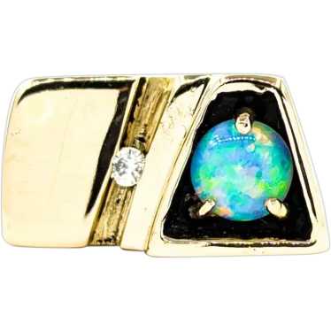 Australian Opal Ring in 14k Yellow Gold