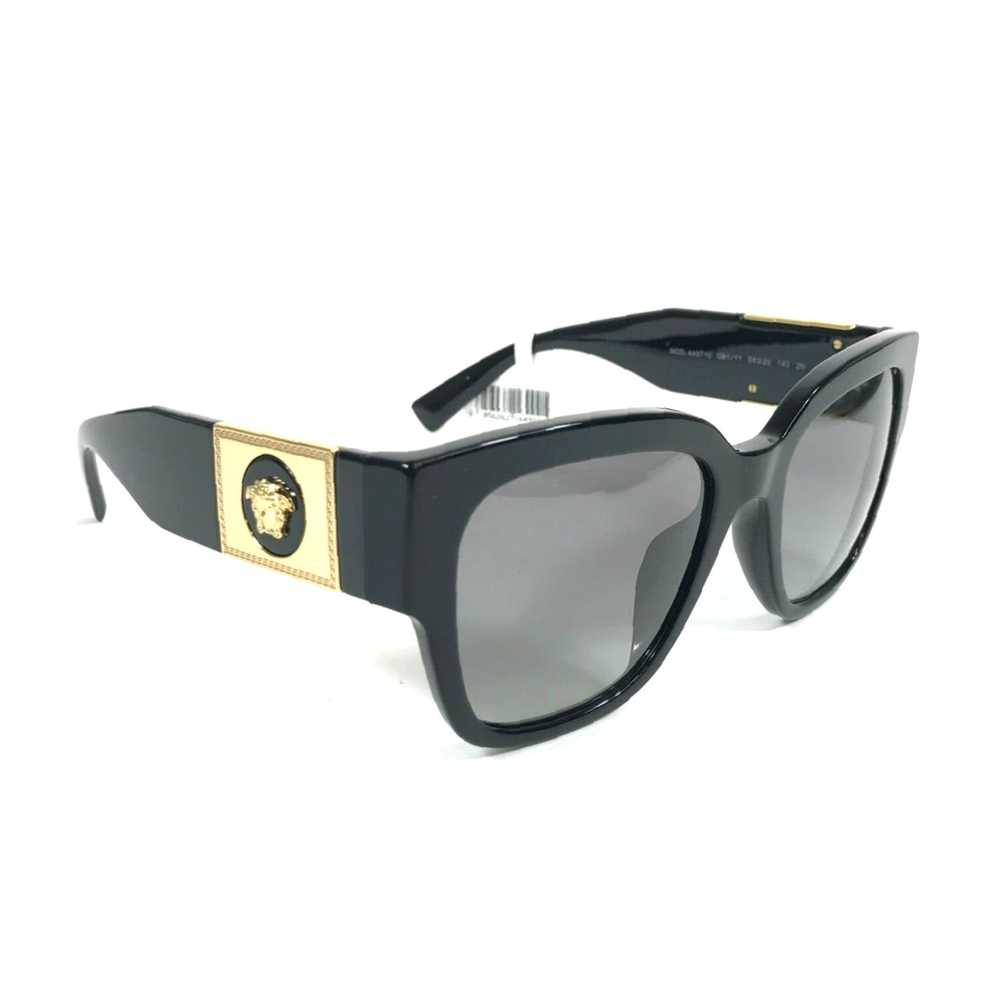 Versace Polished Black Square Frames Gray Lenses … - image 3