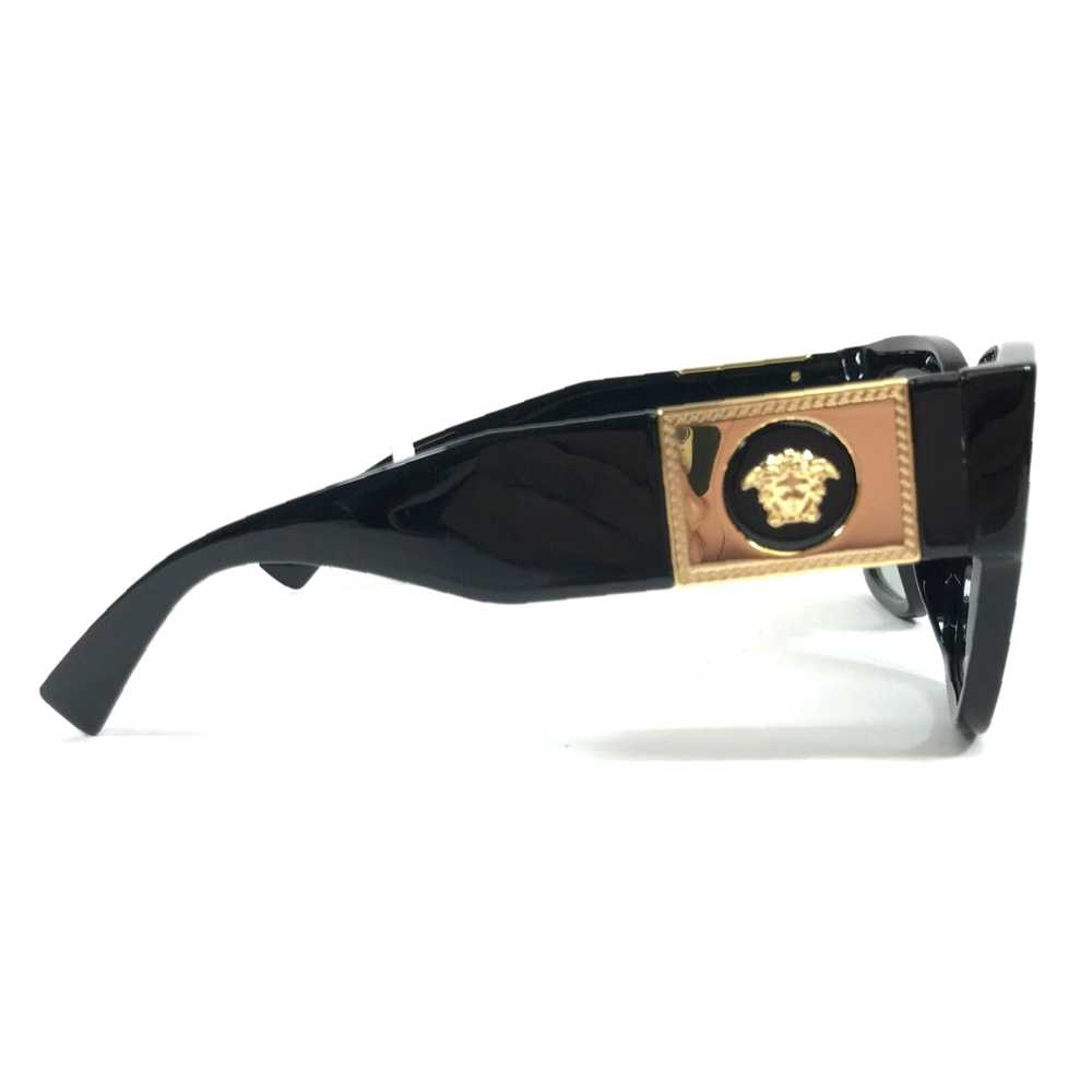 Versace Polished Black Square Frames Gray Lenses … - image 4