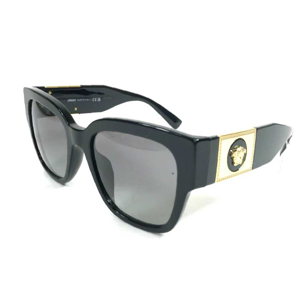 Versace Polished Black Square Frames Gray Lenses … - image 6