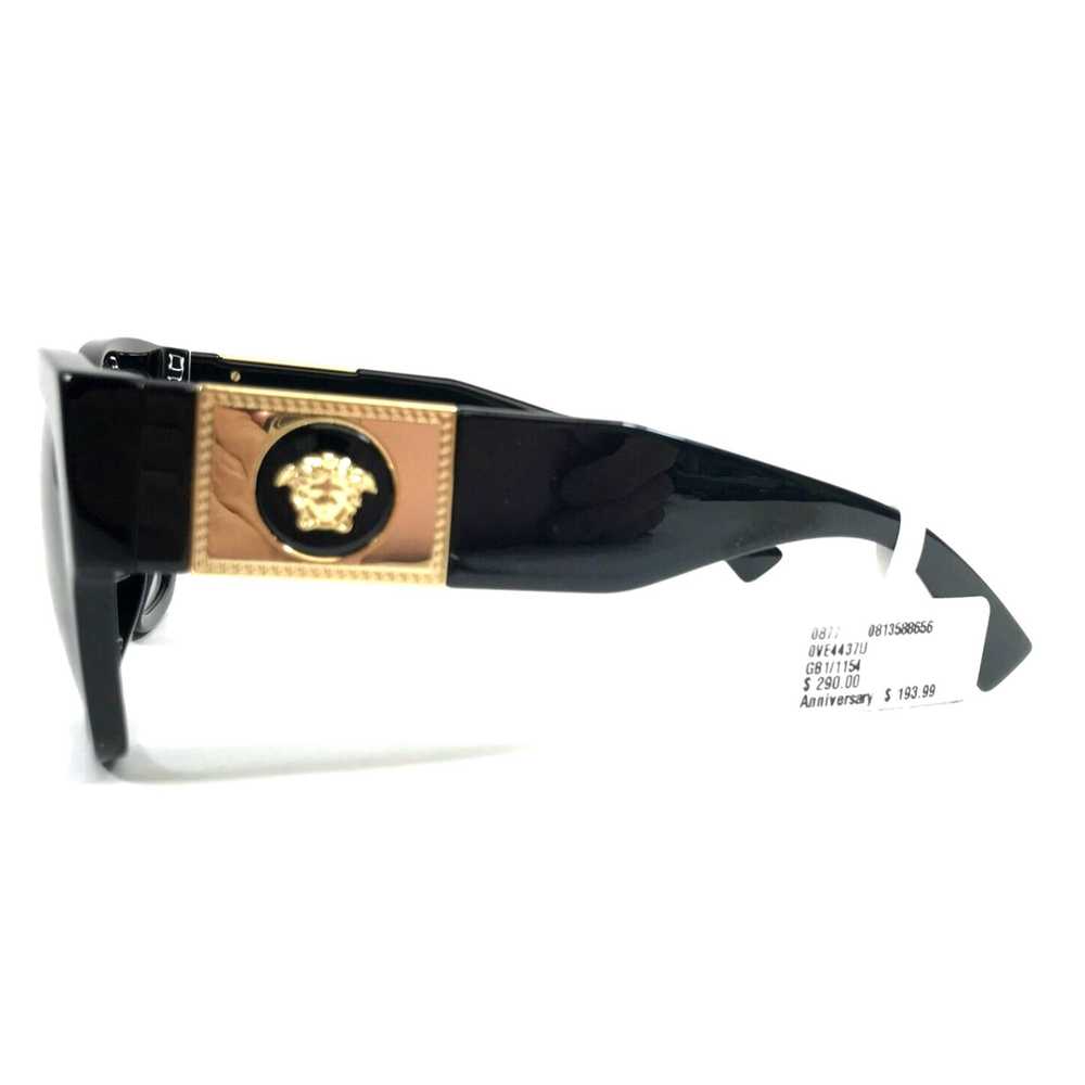 Versace Polished Black Square Frames Gray Lenses … - image 7