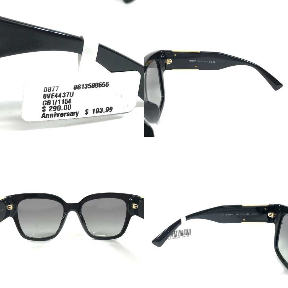 Versace Polished Black Square Frames Gray Lenses … - image 8