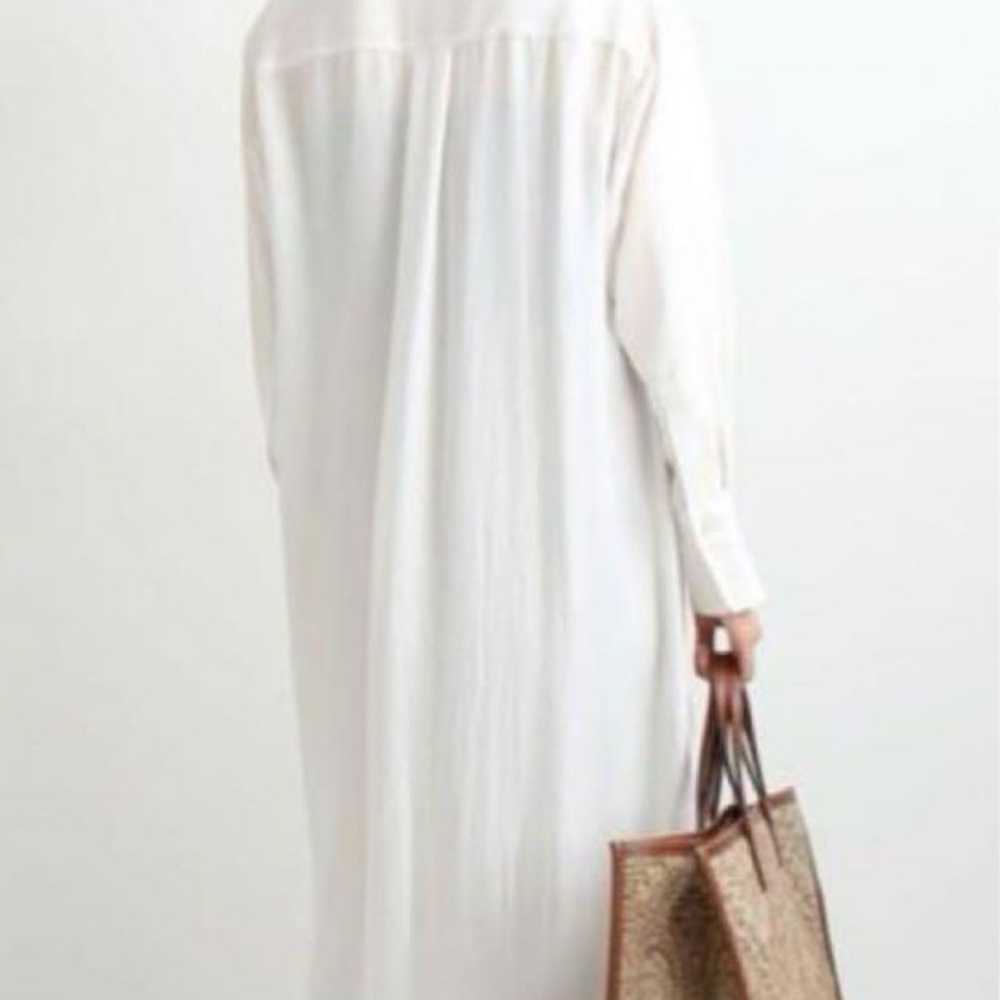 IENA Ivory Band Collar Shirt Dress Long Sleeves - image 2