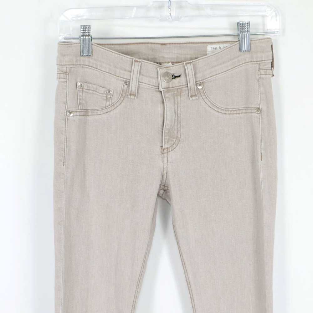 Rag & Bone Womens Crop Beige Stretch Denim Skinny… - image 2